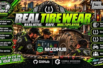 Скрипт Real Tire Wear V1.8 для FS25