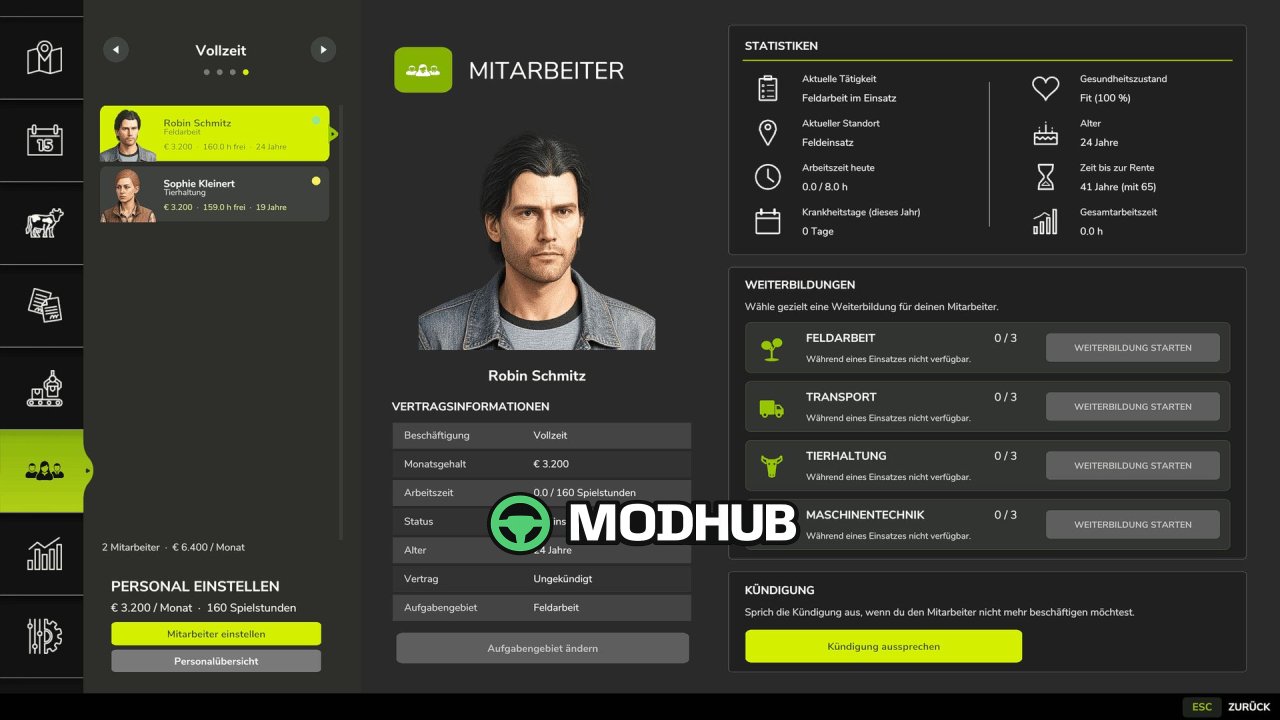 Скрипт Employees V2.5 для FS25