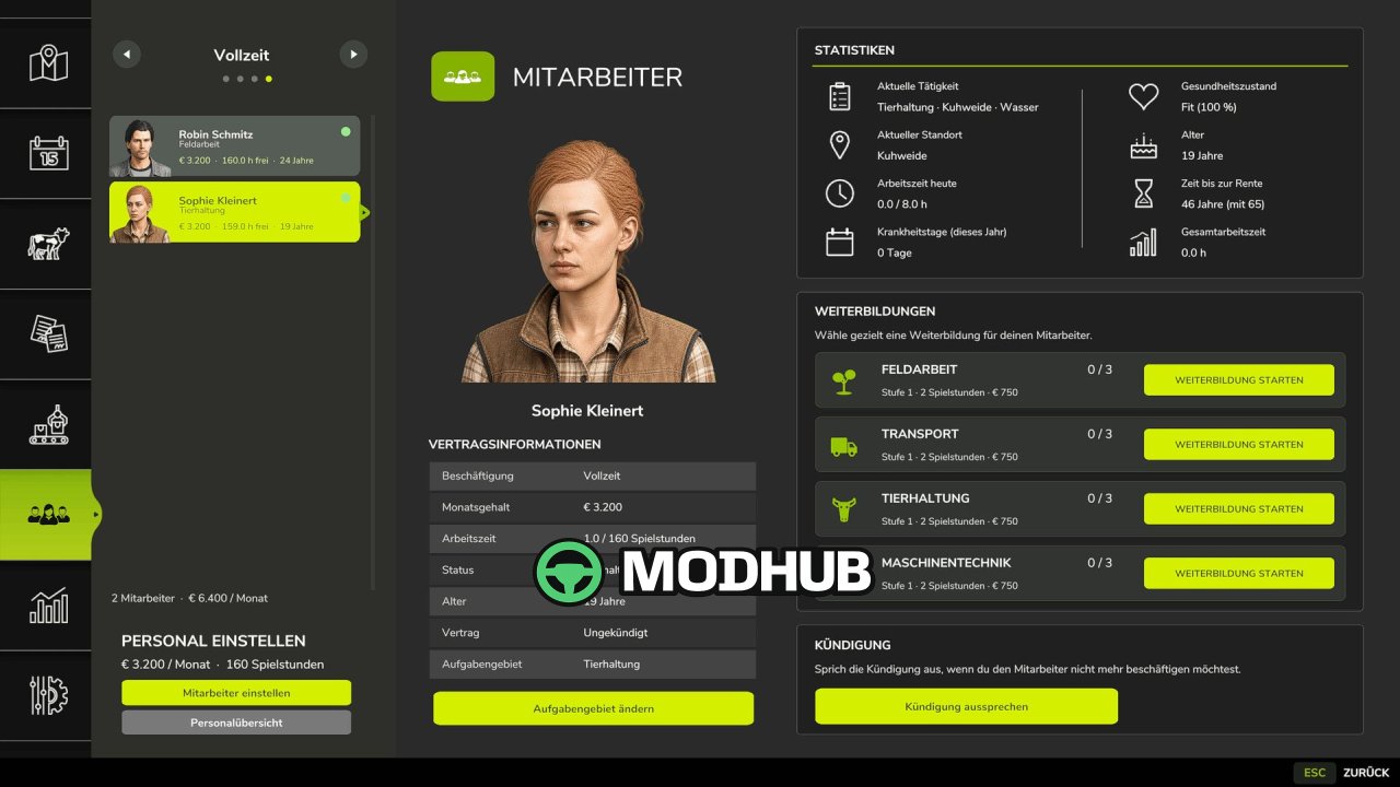 Скрипт Employees V2.5 для FS25