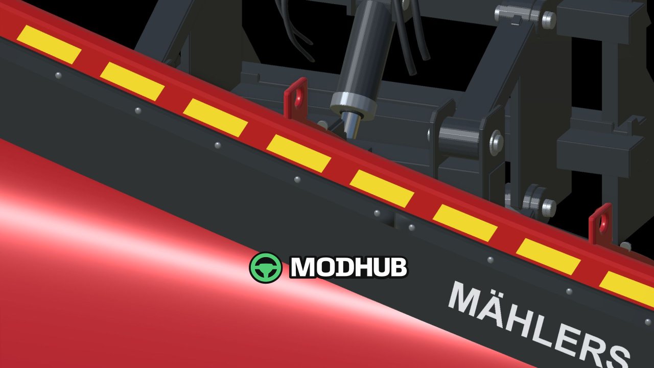 Снігоочисний відвал Maehler для навантажувача для FS25