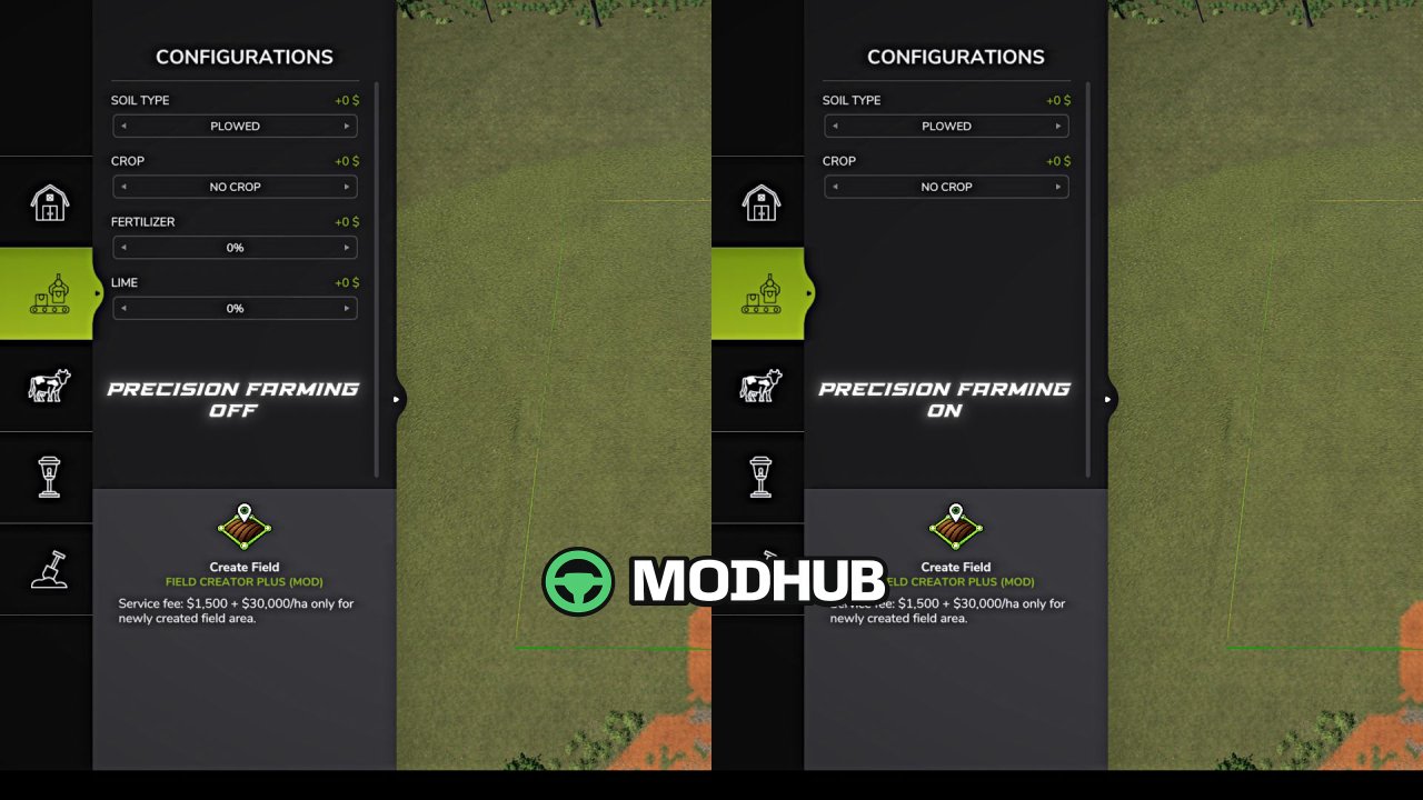 Скрипт Field Creation V1.2 для FS25