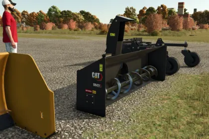Ефективний Снігоочисник CAT SR421 для Skid Steer у Farming Simulator 25 — 1
