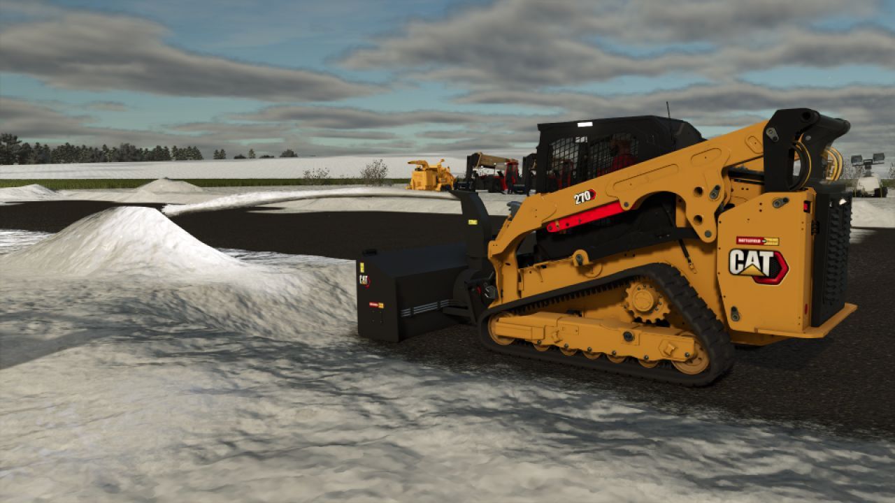 Ефективний Снігоочисник CAT SR421 для Skid Steer у Farming Simulator 25