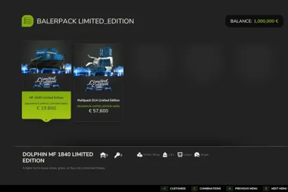 Пак прес-підбирачів Baler Pack Limited Edition для Farming Simulator 25 — 2