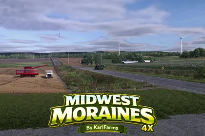 Midwest Moraines 4X Karte für Farming Simulator 25