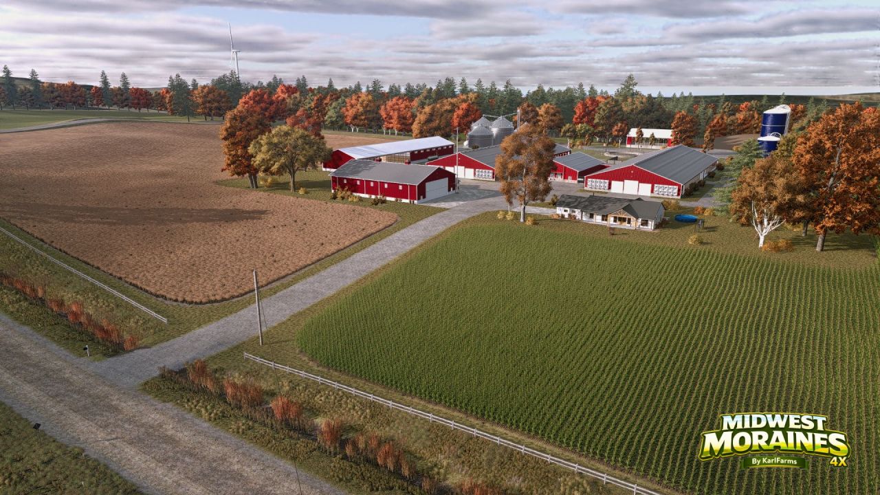 Карта Midwest Moraines 4X для Farming Simulator 25