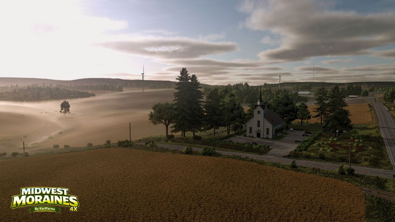 Карта Midwest Moraines 4X для Farming Simulator 25