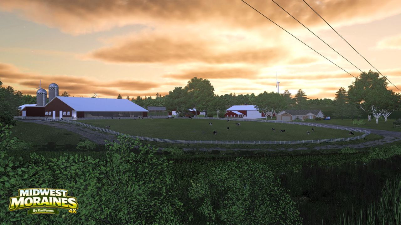 Карта Midwest Moraines 4X для Farming Simulator 25