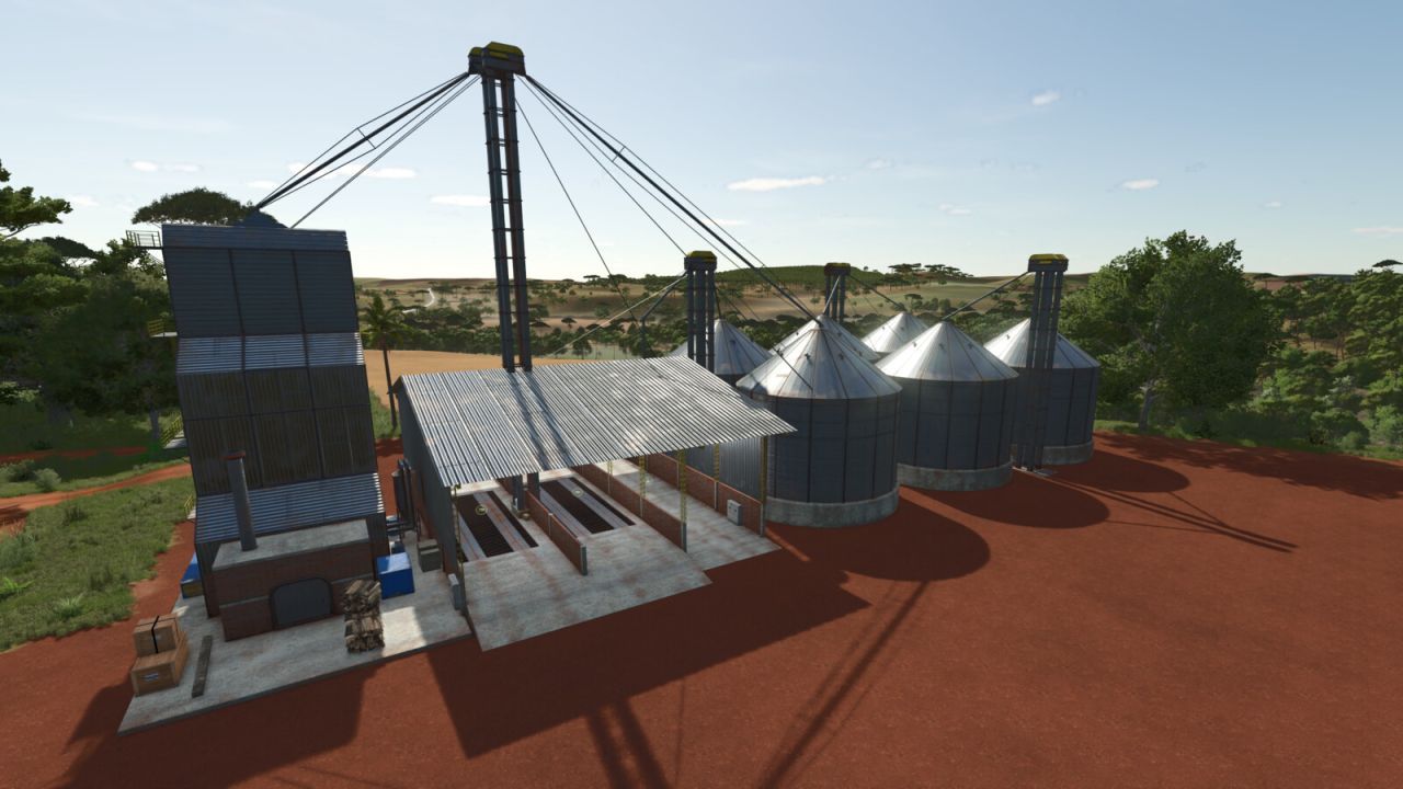Зерносховище Brazilian Grain Silo для Farming Simulator 25