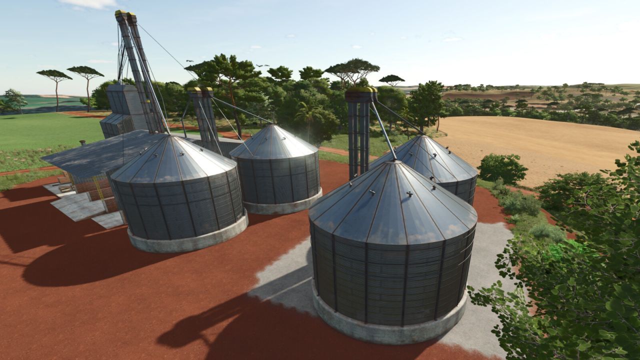 Зерносховище Brazilian Grain Silo для Farming Simulator 25