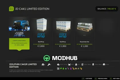 Presse John Deere C441R Limited Edition für FS25