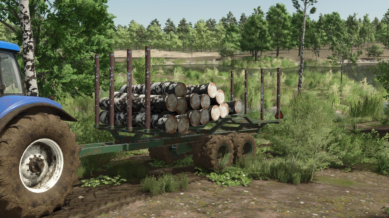 Причіп для перевезення деревини DIY для Farming Simulator 25