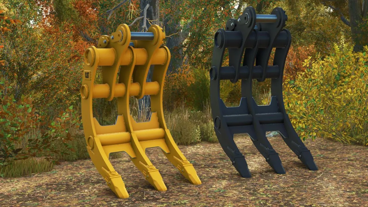 Efektywny Zestaw Grabi CAT Rake Pack do FS25 — 3 Rozmiary 20–50 T