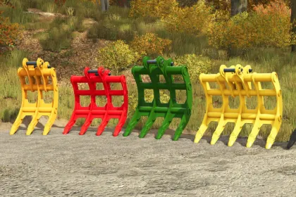 Efektywny Zestaw Grabi CAT Rake Pack do FS25 — 3 Rozmiary 20–50 T