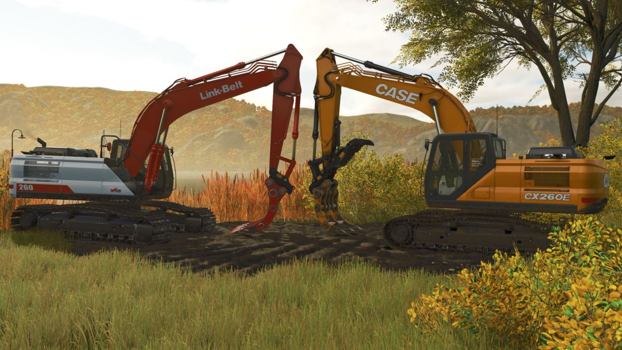 Efficient CAT Rake Pack for FS25 — 3 Sizes 20–50 T