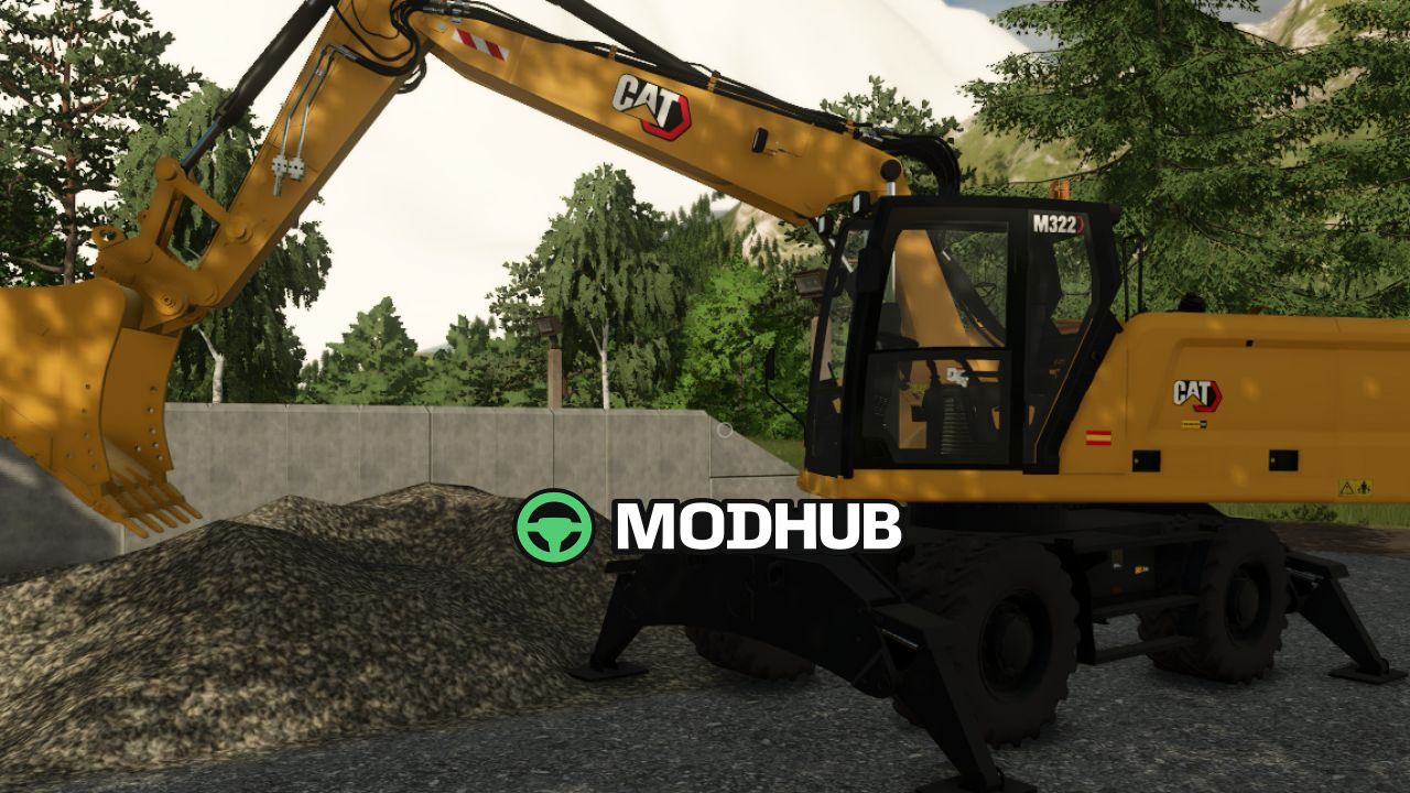 Мод на Будівельну техніку CAT M322 для Фермер Симулятор 25