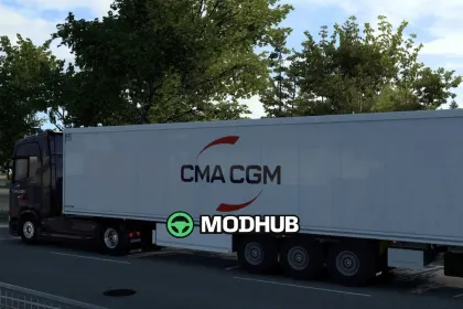 ETS2 için Krone Cool Liner CMA CGM 8K Soğutucu Römork — 4