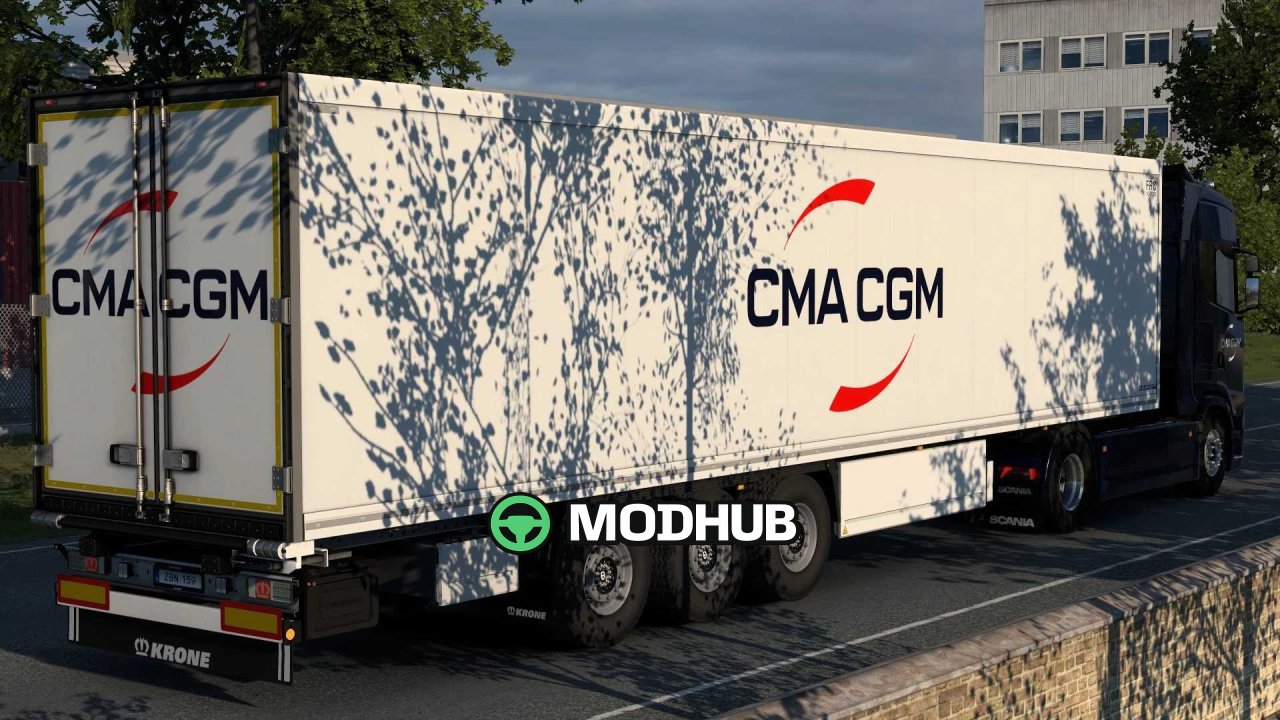 ETS2 için Krone Cool Liner CMA CGM 8K Soğutucu Römork