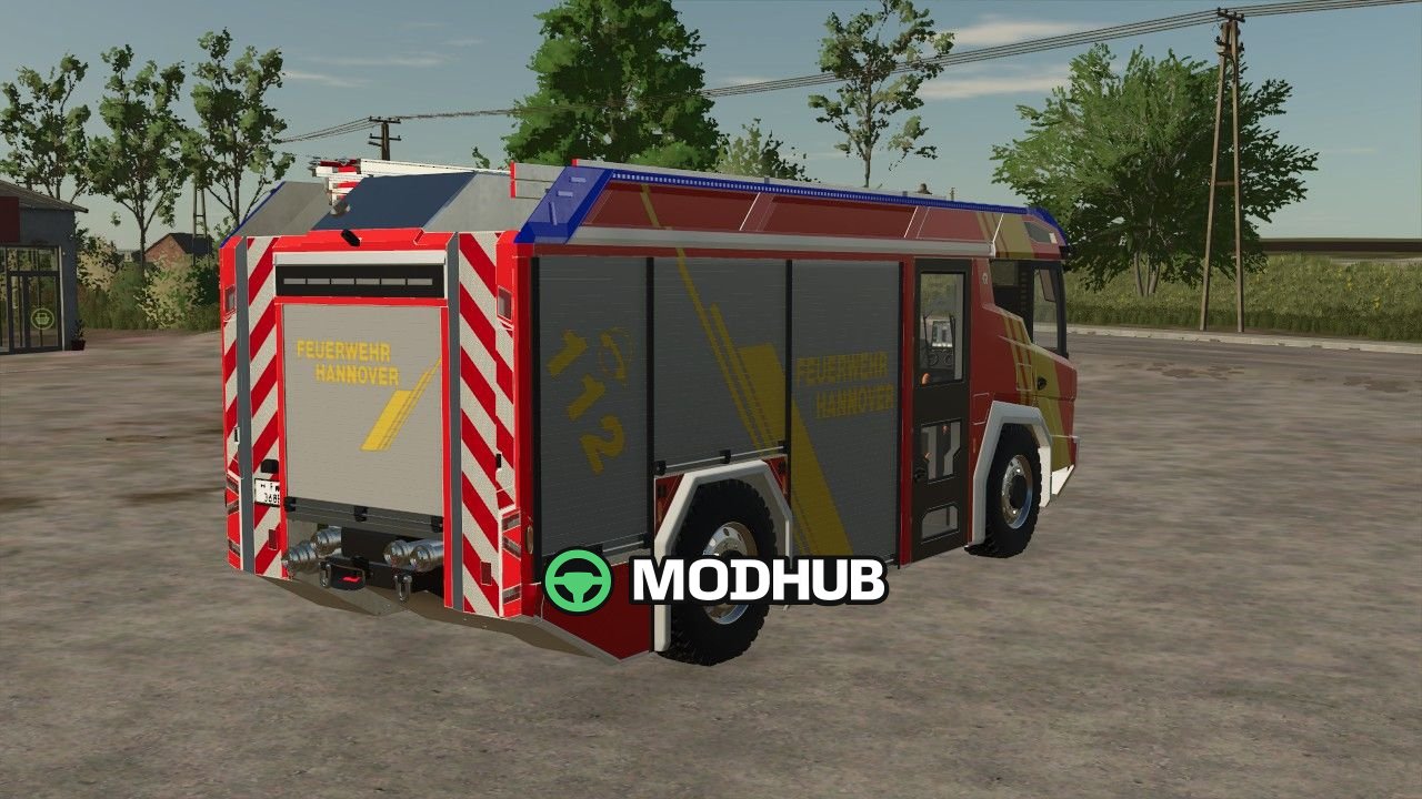 Feuerwehrfahrzeug Rosenbauer RT Hannover Fire Department für FS25