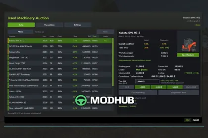 Gebrauchtmaschinen-Auktion BETA 2 für FS25 — 2