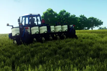 Effizienter Kinze 3140 8 Reihen Pflanzer — Präzise Aussaat auf 6 m in FS25 — 3