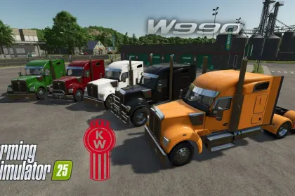 Легендарна Вантажівка Kenworth W990 2020 76" Mid Roof Sleeper — Американська Міць у FS25 — 1