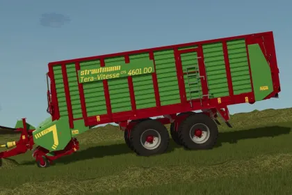 Remorque fourragère Strautmann Tera-Vitesse CFS 4601 DO pour FS 25 — 2