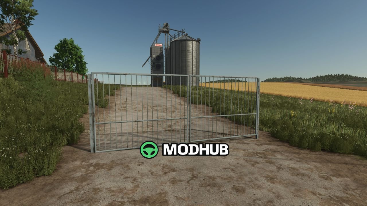 Ancien portail métallique bleu V1.0 pour FS25