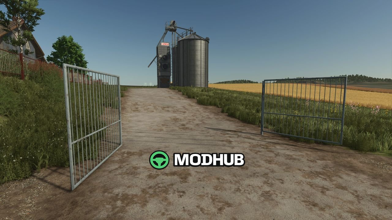 Ancien portail métallique bleu V1.0 pour FS25
