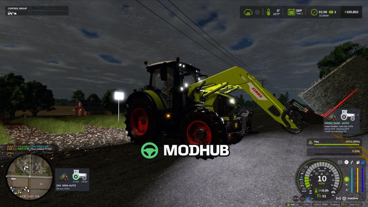 System zawieszenia hydraulicznego V1.1 do FS25
