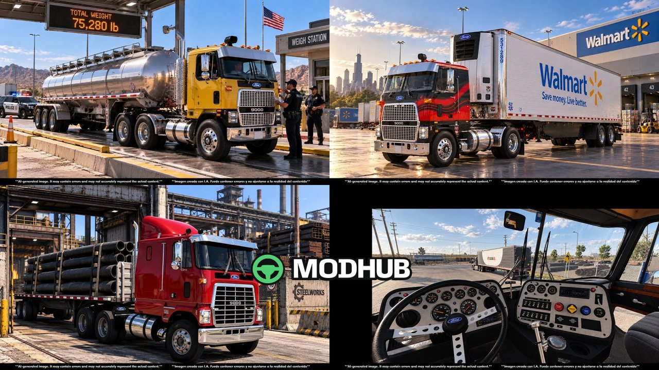 Вантажівка Ford CLT 9000 v2.0 для ETS2
