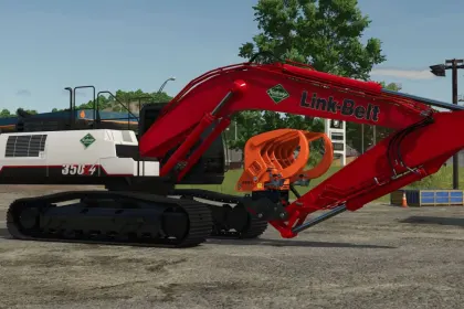 Leistungsstarker Bagger Case/Link-Belt 350 für FS25 – Räumung und Erdarbeiten — 2