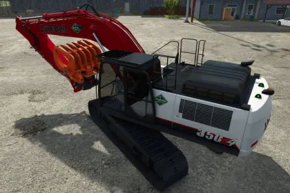 Leistungsstarker Bagger Case/Link-Belt 350 für FS25 – Räumung und Erdarbeiten — 3