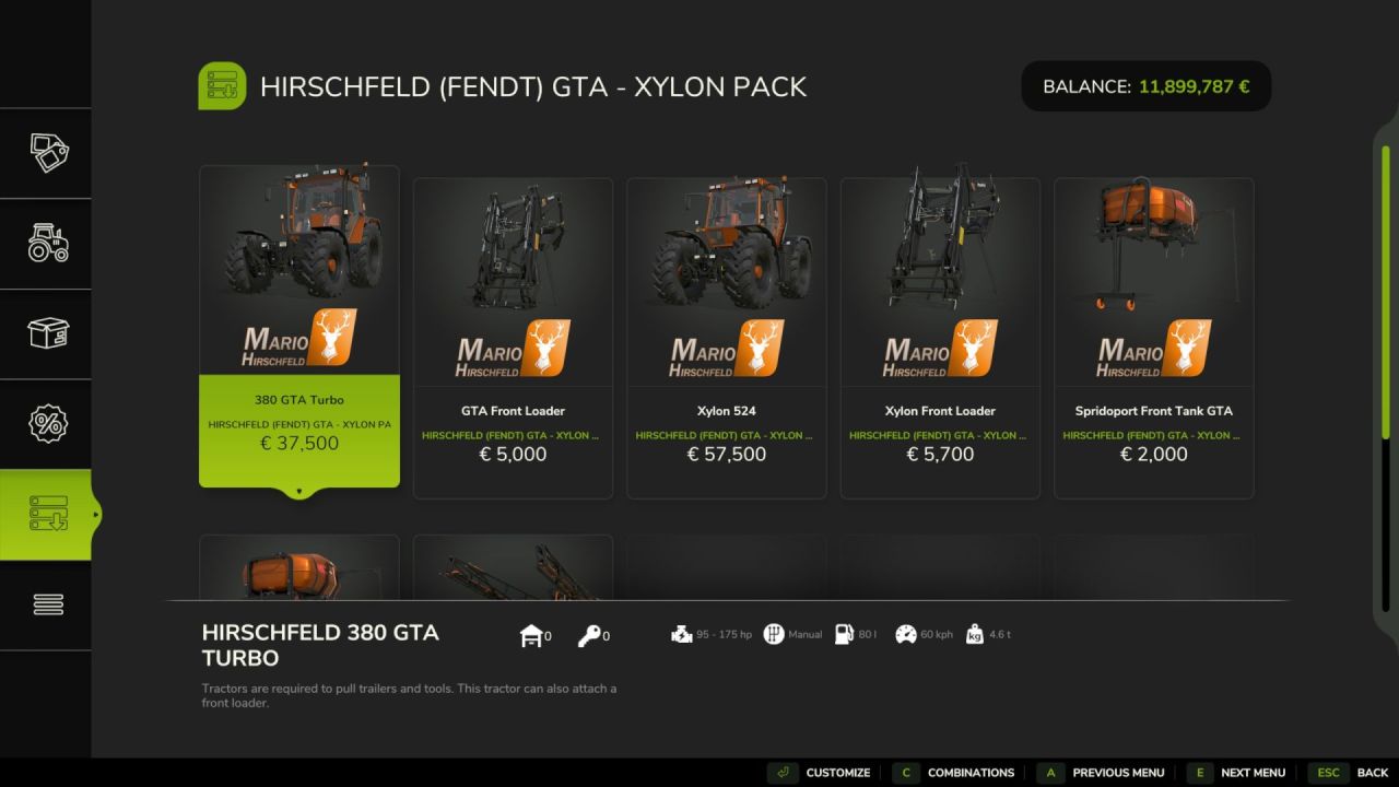 Легендарні Трактори Fendt GTA & Xylon Hirschfeld Version для Farming Simulator 25 - Скріншоти