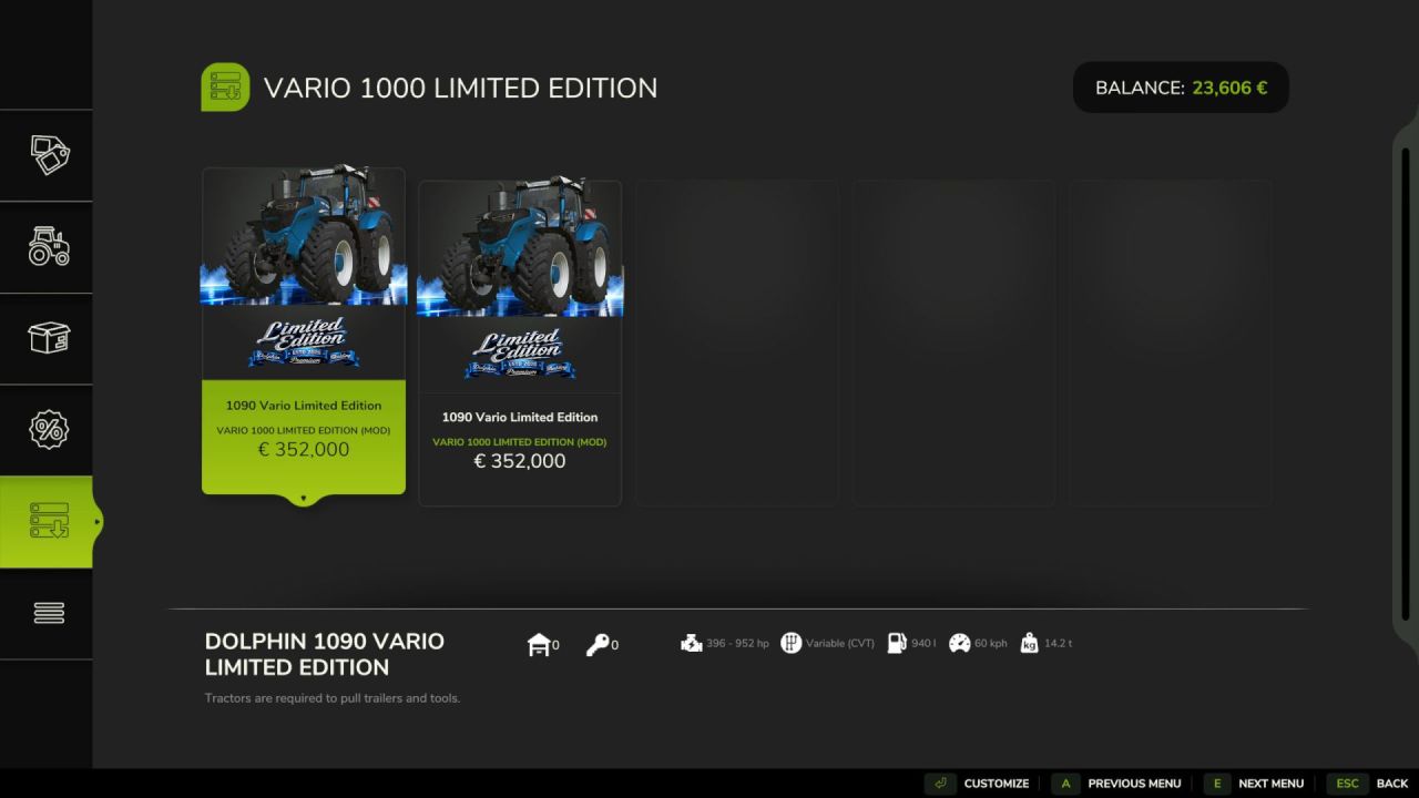 Fendt Vario 1090 Limited Edition Tractor voor Farming Simulator 25