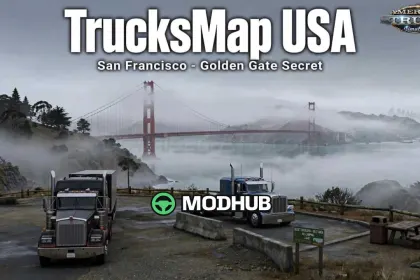 TrucksMap USA v1.7.1.61-kaart voor ATS - Geheime wegen en rustplaatsen — 2