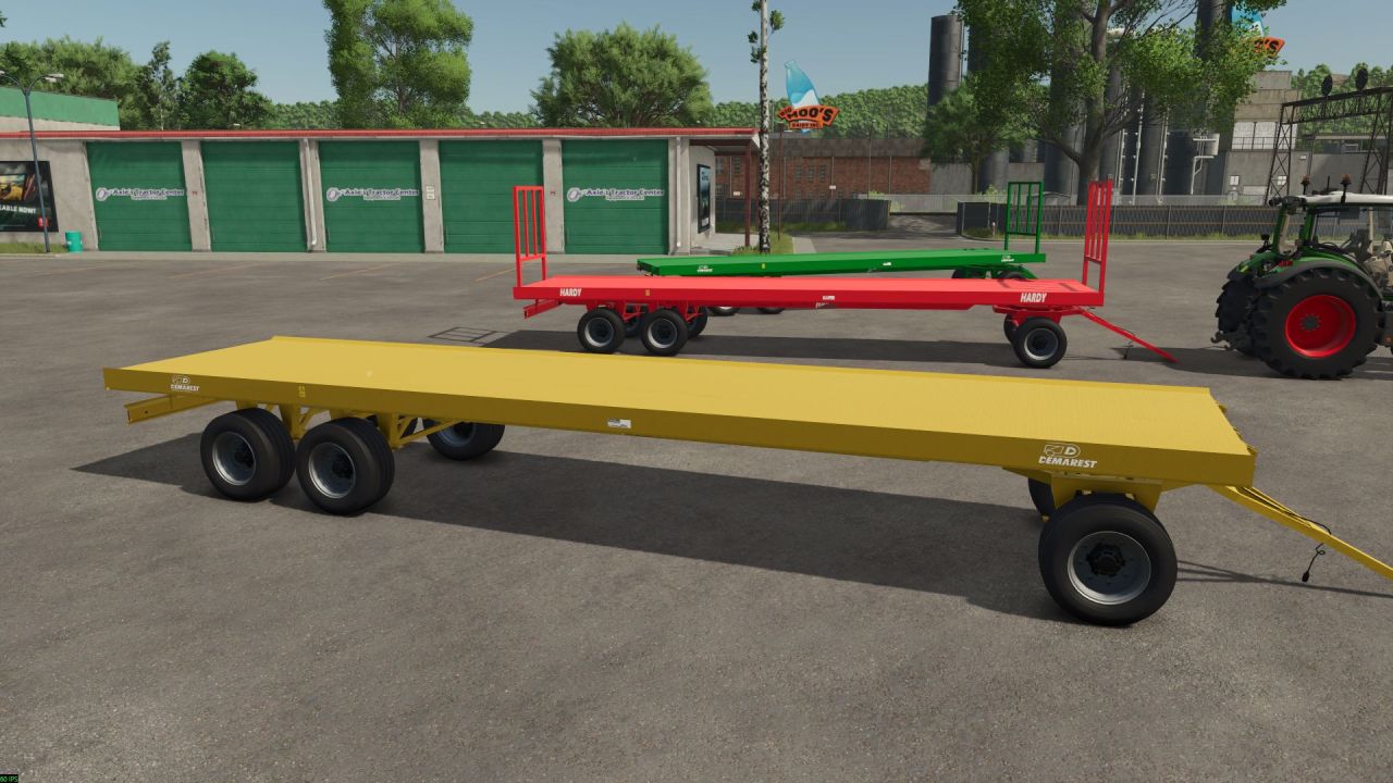 Effizienter Auto-Ladebehälter Hardy / Demarest für den Transport von Ballen in FS25