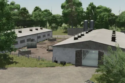 Varkensboerderij gebouwenpakket voor Farming Simulator 25 — 2