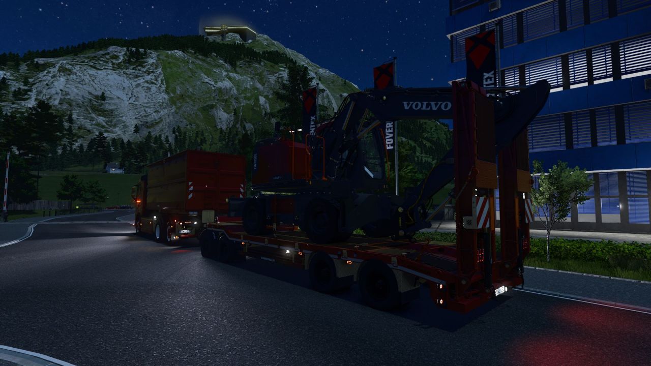 Ефективний Низькорамний Причіп Schwarzmüller 4-Axle Low Loader для Важкої Техніки у FS25