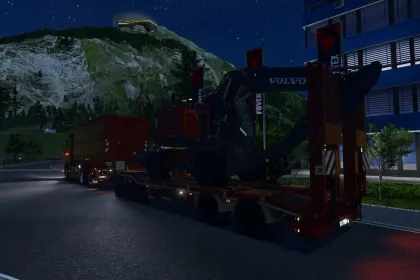 Ефективний Низькорамний Причіп Schwarzmüller 4-Axle Low Loader для Важкої Техніки у FS25 — 2