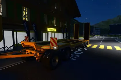 Ефективний Низькорамний Причіп Schwarzmüller 4-Axle Low Loader для Важкої Техніки у FS25 — 3