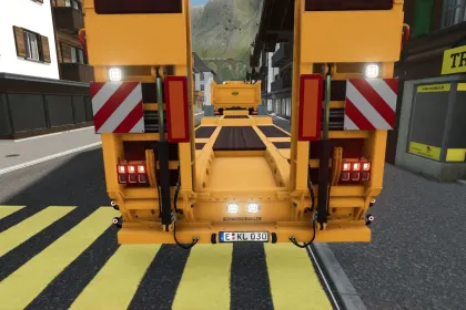 Ефективний Низькорамний Причіп Schwarzmüller 4-Axle Low Loader для Важкої Техніки у FS25 — 4