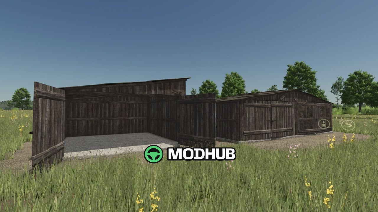 Houten boerderijopslagpakket V1.0.0.2 voor FS25