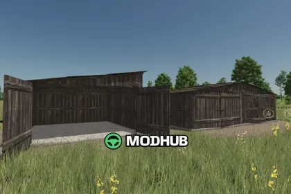 Houten boerderijopslagpakket V1.0.0.2 voor FS25 — 2