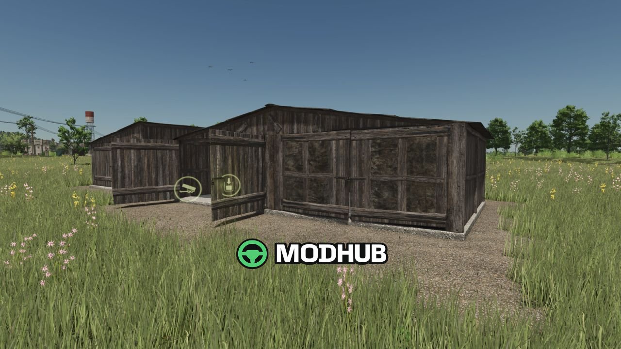 Houten boerderijopslagpakket V1.0.0.2 voor FS25