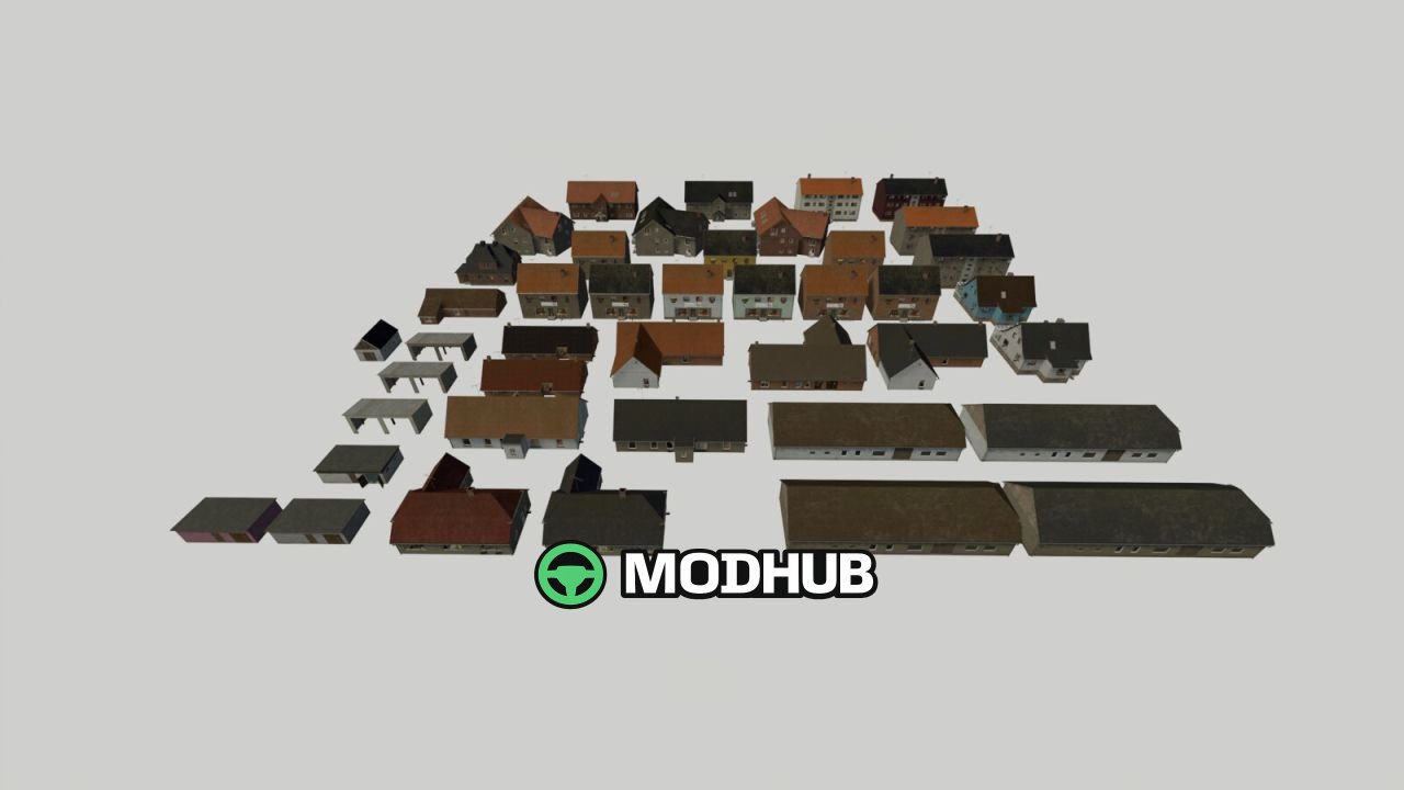 Mecklenburg decoratieve huizenpakket V1.1 voor FS25