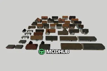 Mecklenburg decoratieve huizenpakket V1.1 voor FS25 — 2