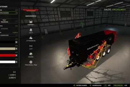 Schuitemaker Rapide 8400 Windrow-aanhanger voor Farming Simulator 25 — 2