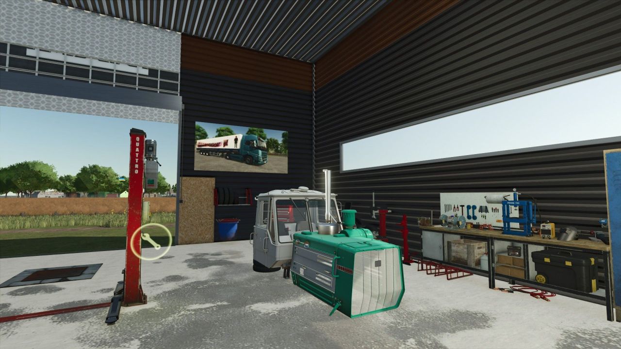Large Workshop for Farming Simulator 25 — Lift, Decor and Convenient Service