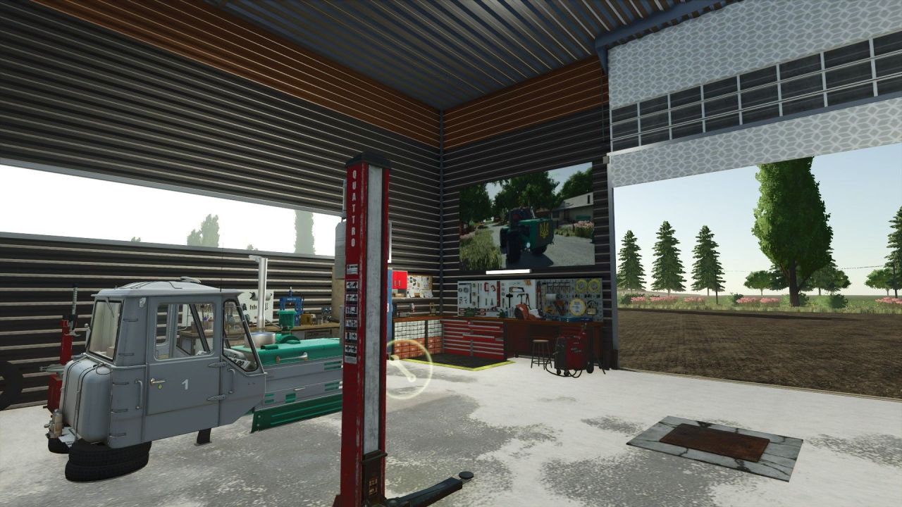 Large Workshop for Farming Simulator 25 — Lift, Decor and Convenient Service